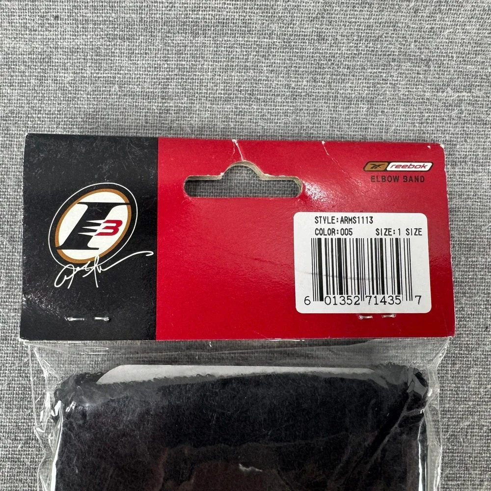 New Reebok Allen Iverson The Answer Authentic Elbow Arm Band Black‎ White 2000s